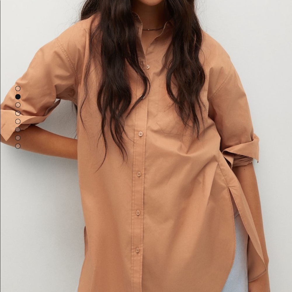 MANGO Maternity Chest-Pocket Button Down Shirt